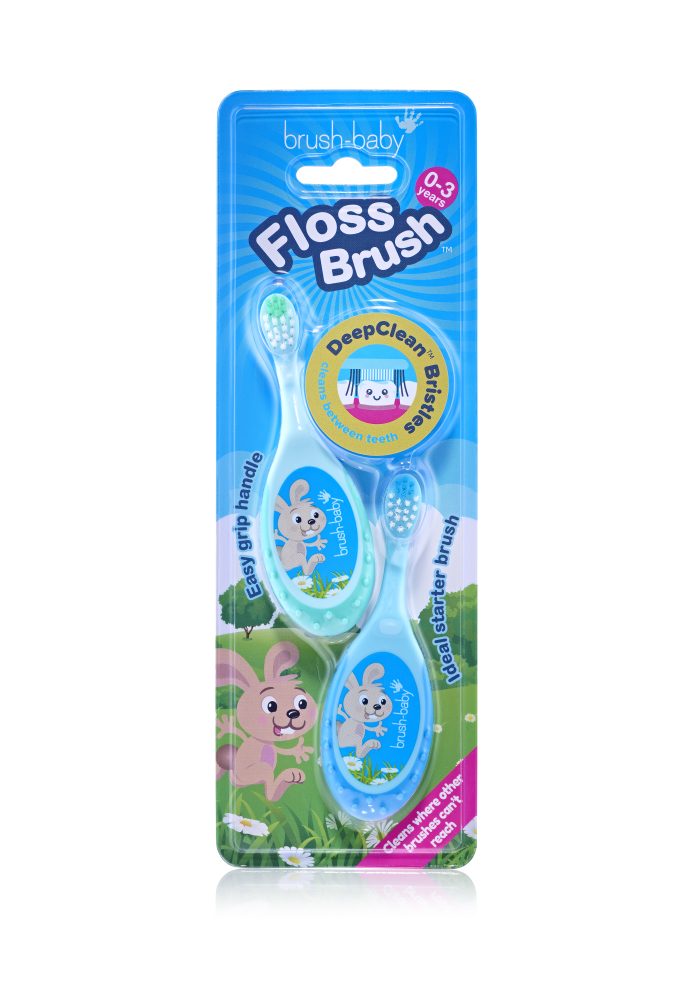 FlossBrush™ dječja četkica (0-3 godine) plava i tirkizna - Slika 2