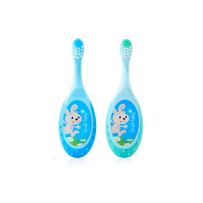 FlossBrush™ dječja četkica (0-3 godine) plava i tirkizna - Slika 1